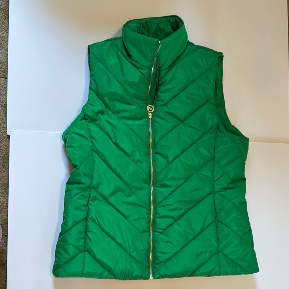 Green Quilted Puffer Vest